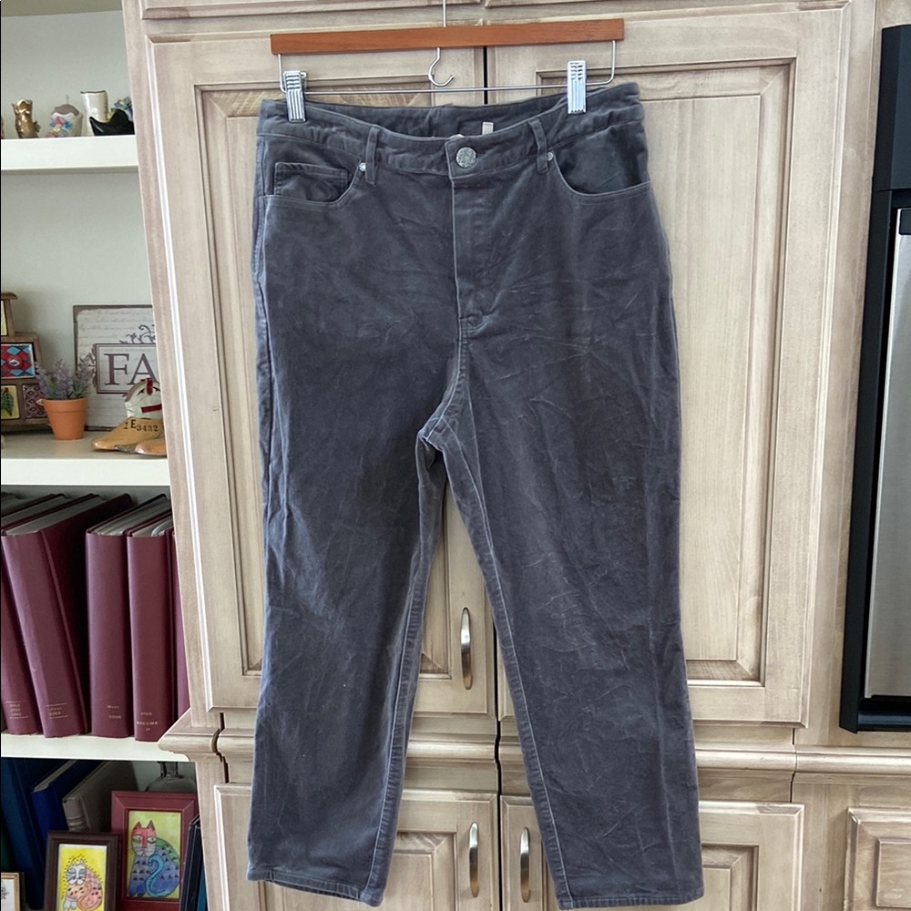 Soft Surroundings Stylish Gray Pants sz 14P cotton blend
